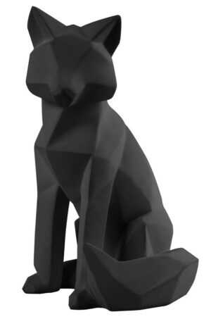 Time for home Černá dekorativní soška Origami Fox L