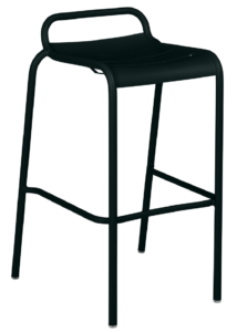 Černá kovová barová židle Fermob Luxembourg