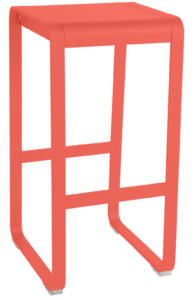 Oranžová kovová barová židle Fermob Bellevie