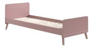Růžová dřevěná postel Vipack Billy 90x200 cm