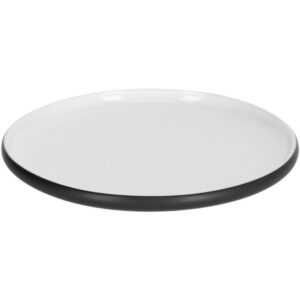 Černo bílý porcelánový dezertní talíř Kave Home Sadashi 20 cm