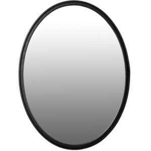 White Label Černé oválné závěsné zrcadlo WLL Matz M