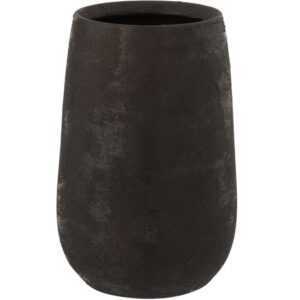 Černá keramická váza J-line Roughie S