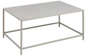 Scandi Krémově bílý kovový konferenční stolek Renna 90 x 60 cm