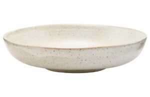 House Doctor Bílo šedý porcelánový hluboký talíř Pion 19 cm
