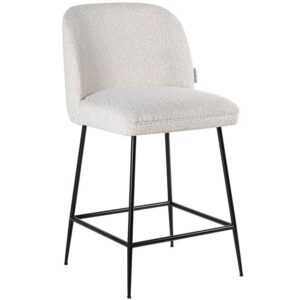 Bílá látková barová židle Richmond Pullitzer 69 cm