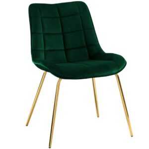 Zelená sametová jídelní židle MICADONI GUNDI