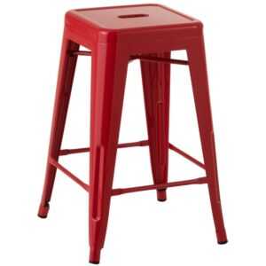 Červená kovová barová židle J-line Brendie