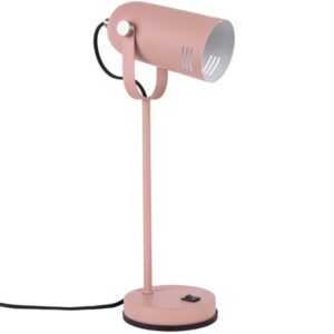 Time for home Růžová kovová stolní lampa Vea