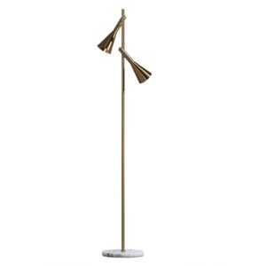 Hoorns Zlatá kovová stojací lampa Brase 158 cm
