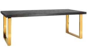 Černo zlatý dubový jídelní stůl Richmond Blackbone 220 x 100 cm
