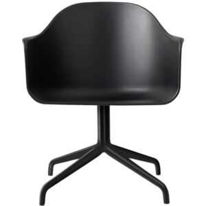 Černá plastová konferenční židle MENU HARBOUR s černou podnoží