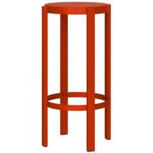 Noo.ma Červená kovová barová židle Doon 75 cm