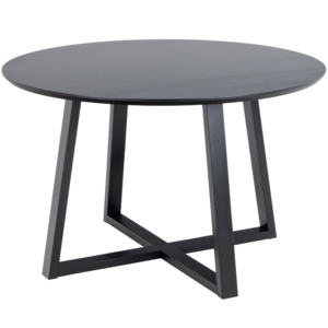 Scandi Černý dubový jídelní stůl Malice 120 cm