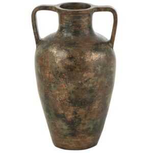 Hnědá keramická váza J-line Dafes 48 cm
