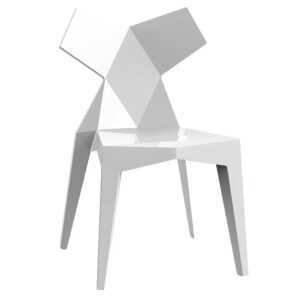 VONDOM Bílá plastová jídelní židle KIMONO