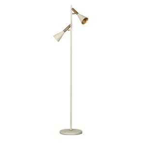 Hoorns Béžová kovová stojací lampa Dibie 158 cm