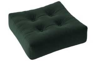 Tmavě zelený manšestrový sedací polštář Karup Design More 70 x 70 cm