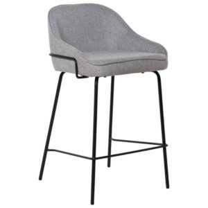 Šedá čalouněná barová židle Somcasa Arny 66 cm
