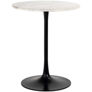 Bílý kulatý mramorový bistro stolek Richmond Carlten 65 cm