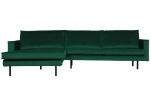 WOOOD Sametová rohová pohovka Raden 300 cm