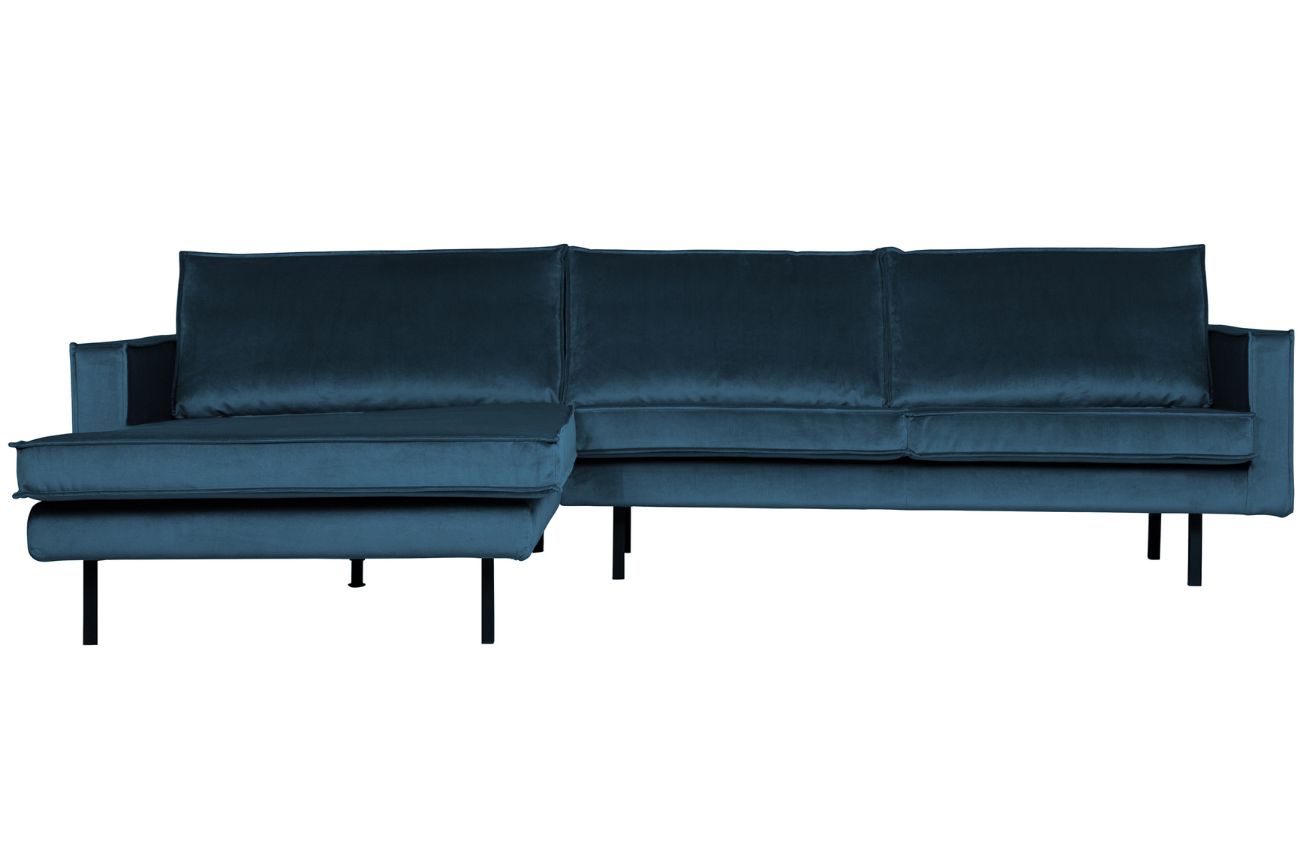 WOOOD Sametová rohová pohovka Raden 300 cm