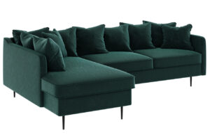 Ghado Sametová rohová pohovka Esme 255 cm