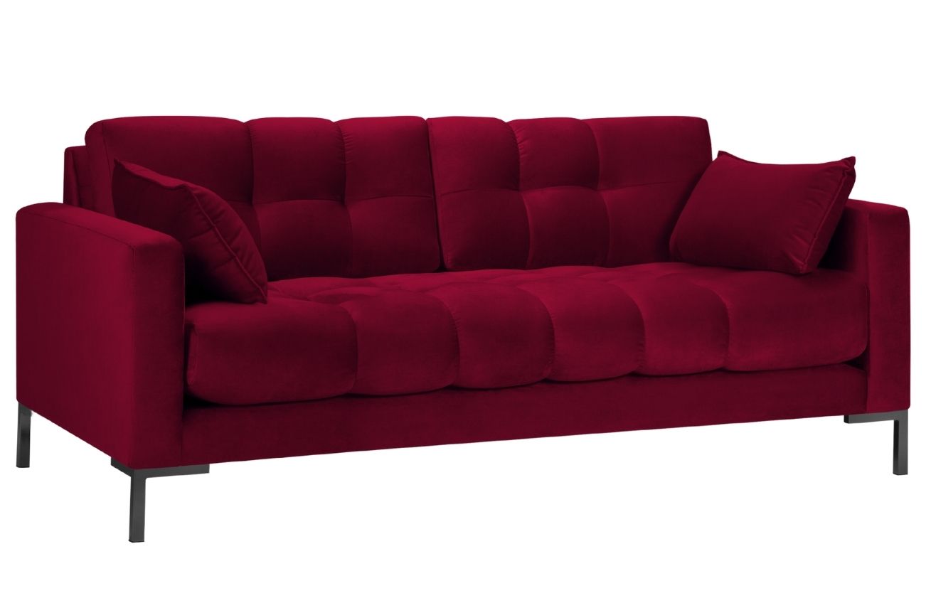 Micadoni Sametová pohovka Mamaia 177 cm