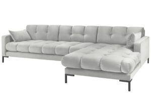 Micadoni Sametová rohová pohovka Mamaia 293 cm