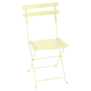 Citronově žlutá kovová skládací židle Fermob Bistro