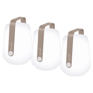 Set tří muškátově šedých venkovních lamp Fermob Balad 13