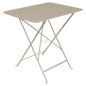 Muškátově šedý kovový skládací stůl Fermob Bistro 57 x 77 cm