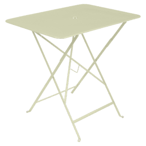 Světle zelený kovový skládací stůl Fermob Bistro 57 x 77 cm