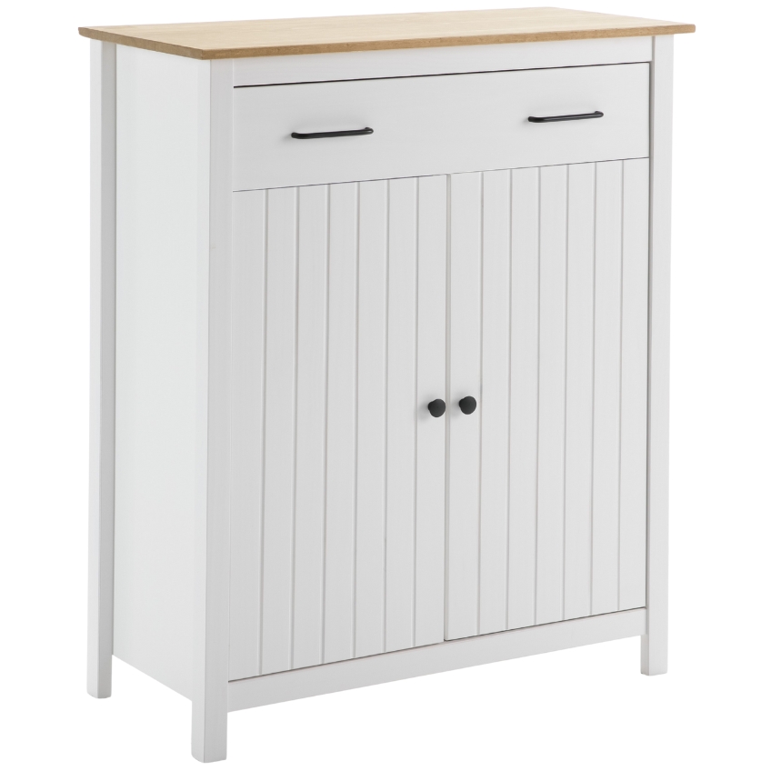 Bílá borovicová komoda Marckeric Miranda 90 x 40 cm