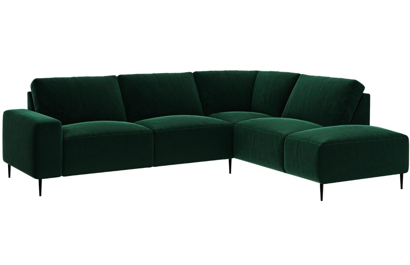 Ghado Sametová rohová pohovka Tendo 305 cm