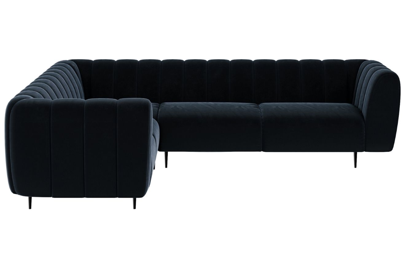 Ghado Sametová rohová pohovka Shel 280 cm