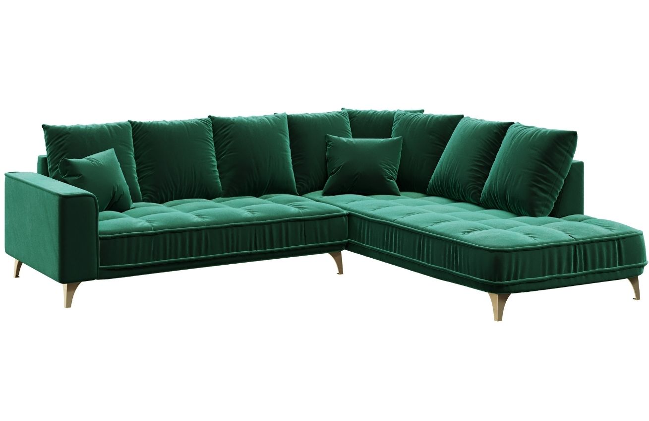 Devichy Sametová rohová pohovka Chloe 288 cm