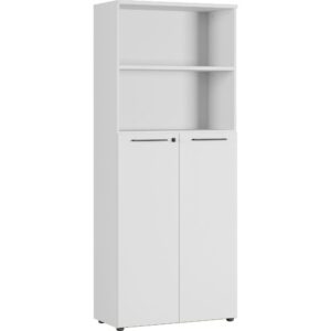 Germania Světle šedá kancelářská skříň Agenda 197 x 80 cm