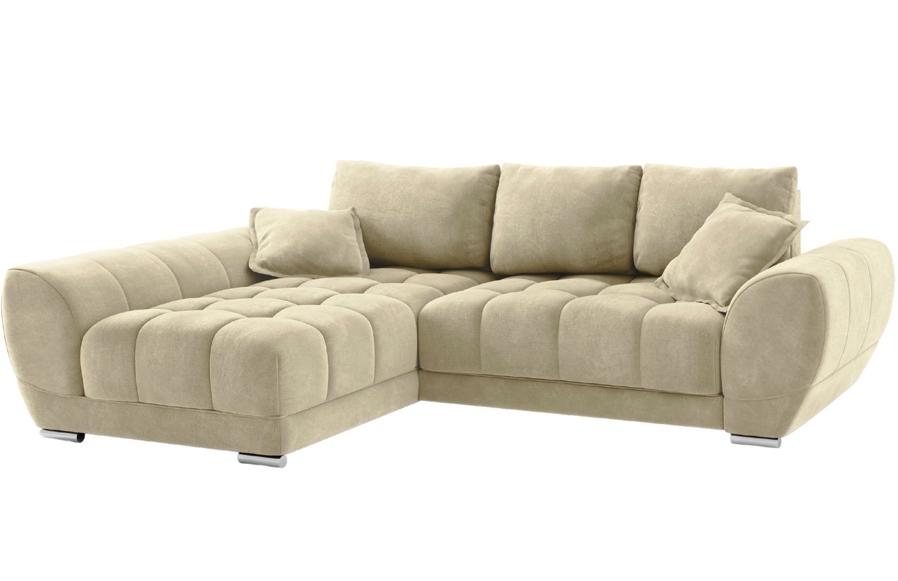 Windsor & Co Sametová rozkládací pohovka Nuage 285 cm