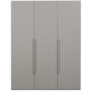 WOOOD Světle šedá ořechová šatní skříň Renda 210 x 165 cm