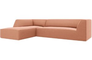 Micadoni Sametová rohová pohovka Ruby 273 cm