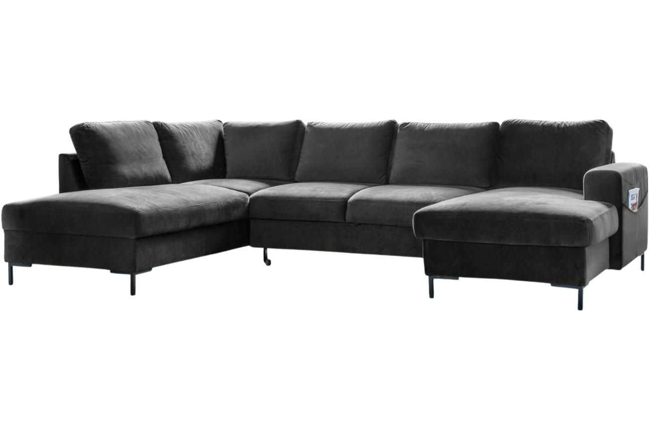 Miuform Sametová rozkládací pohovka Lofty Lilly 303 cm