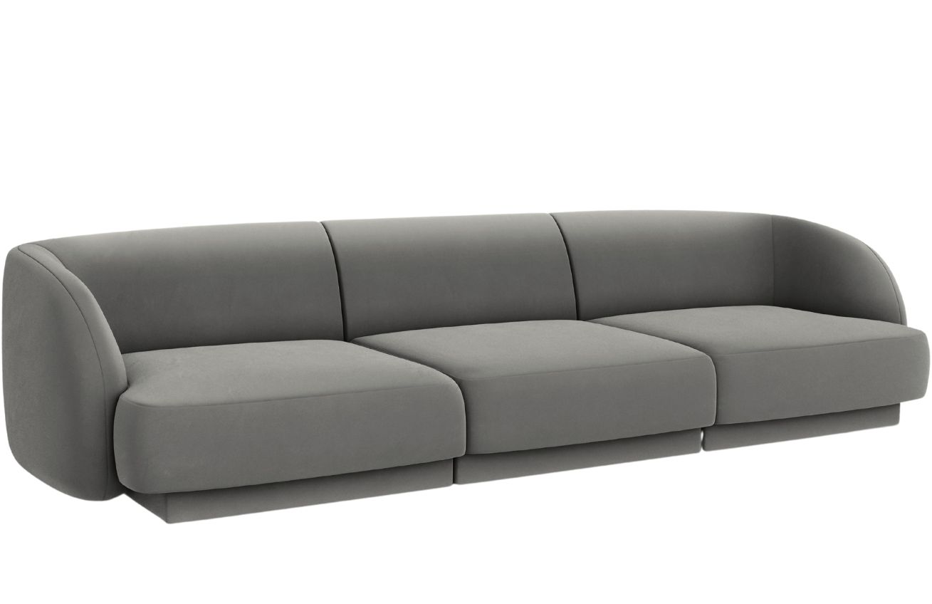 Micadoni Sametová pohovka Miley 255 cm