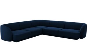 Micadoni Sametová rohová pohovka Miley 255 cm