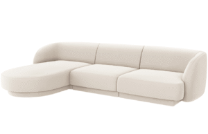 Micadoni Sametová rohová pohovka Miley 265 cm