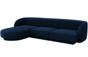 Micadoni Sametová rohová pohovka Miley 265 cm