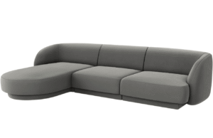 Micadoni Sametová rohová pohovka Miley 265 cm