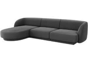 Micadoni Sametová rohová pohovka Miley 265 cm