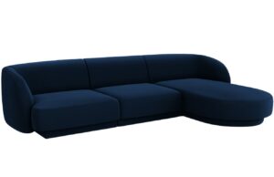 Micadoni Sametová rohová pohovka Miley 265 cm