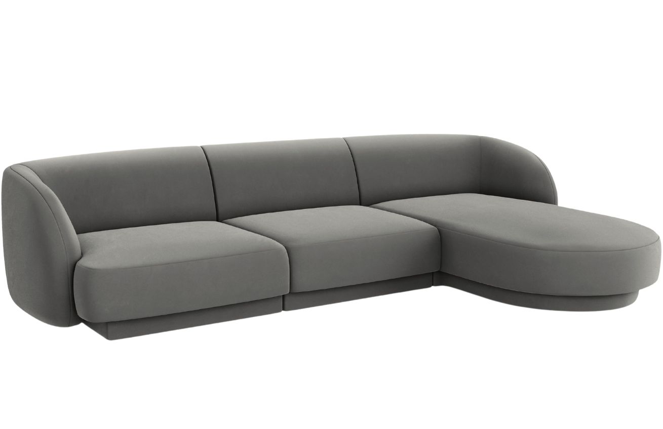 Micadoni Sametová rohová pohovka Miley 265 cm